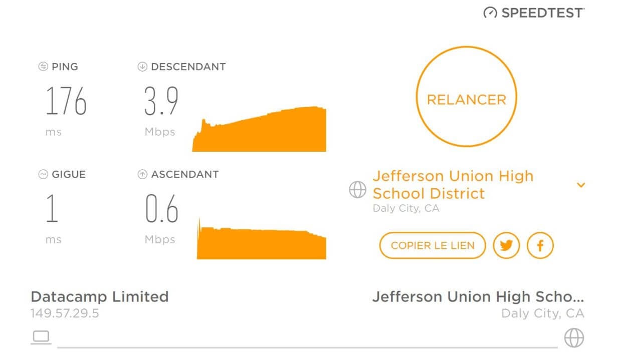 Test de connexion avec PIA aux États-Unis