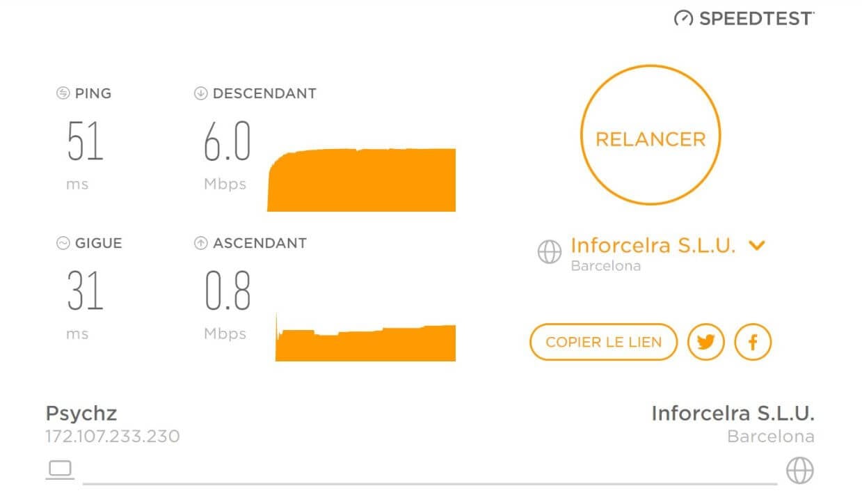 Test de connexion avec Urban VPN en Espagne