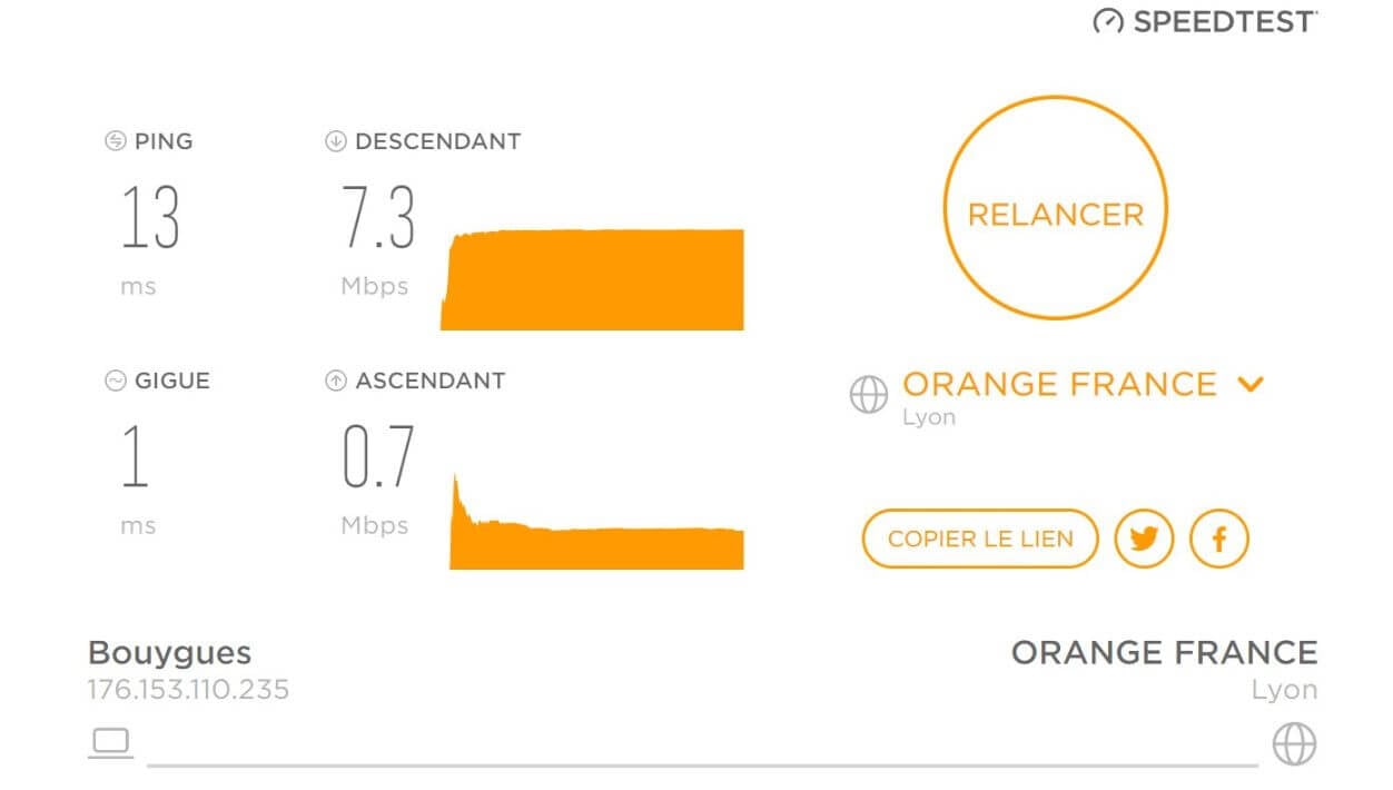 Test de connexion sans Mullvad VPN