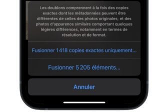 iOS 16 fusionner les doublons photos