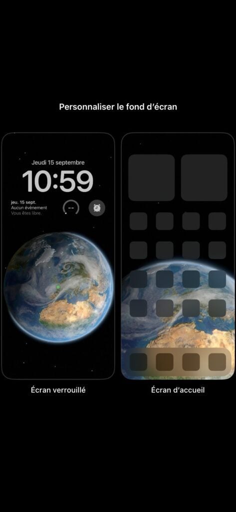 iOS 16.1 personnaliser écran accueil