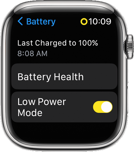 WatchOS 9 mode d'économie d'énergie