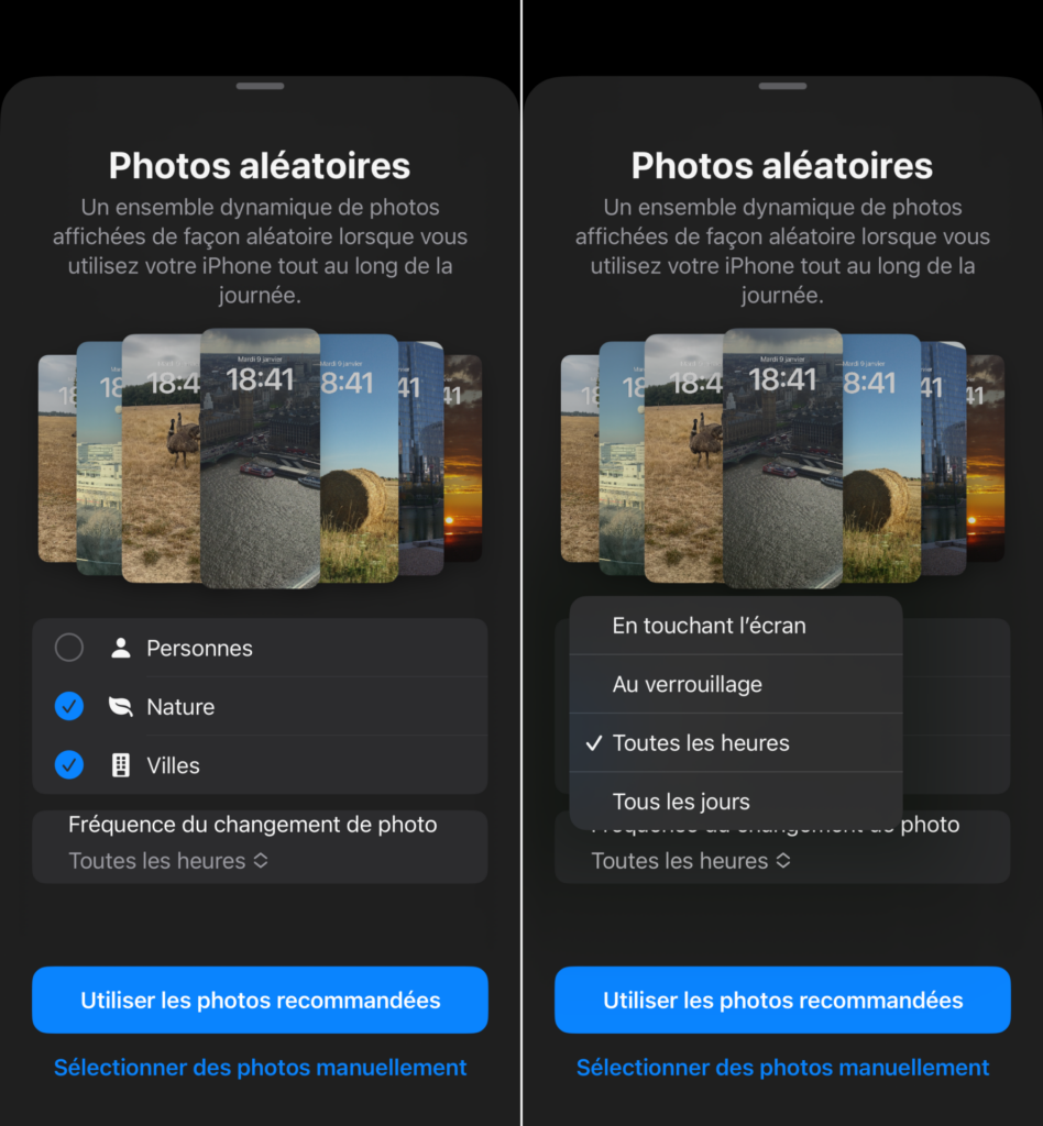 Photos aléatoire iOS 16