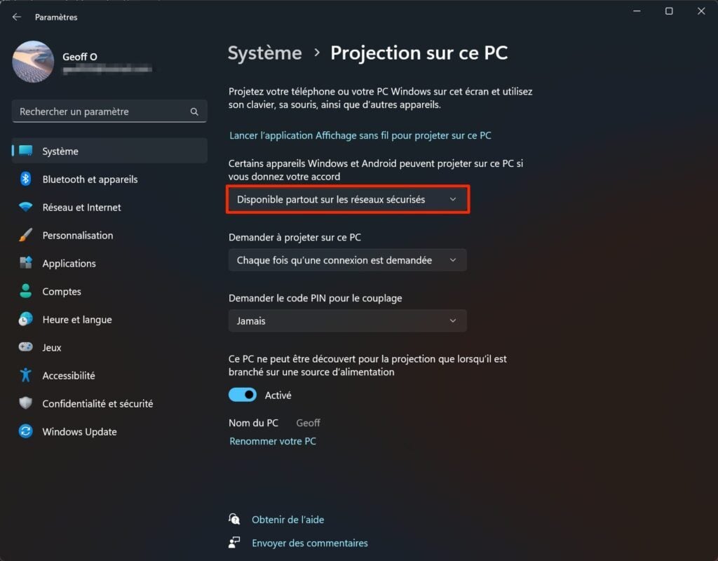 Windows 11 afficher l’écran de votre smartphone Android sur votre PC