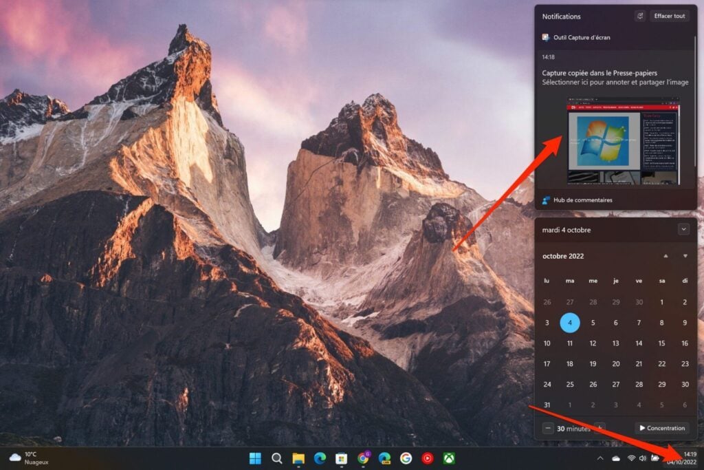 Windows 11 capture d'écran