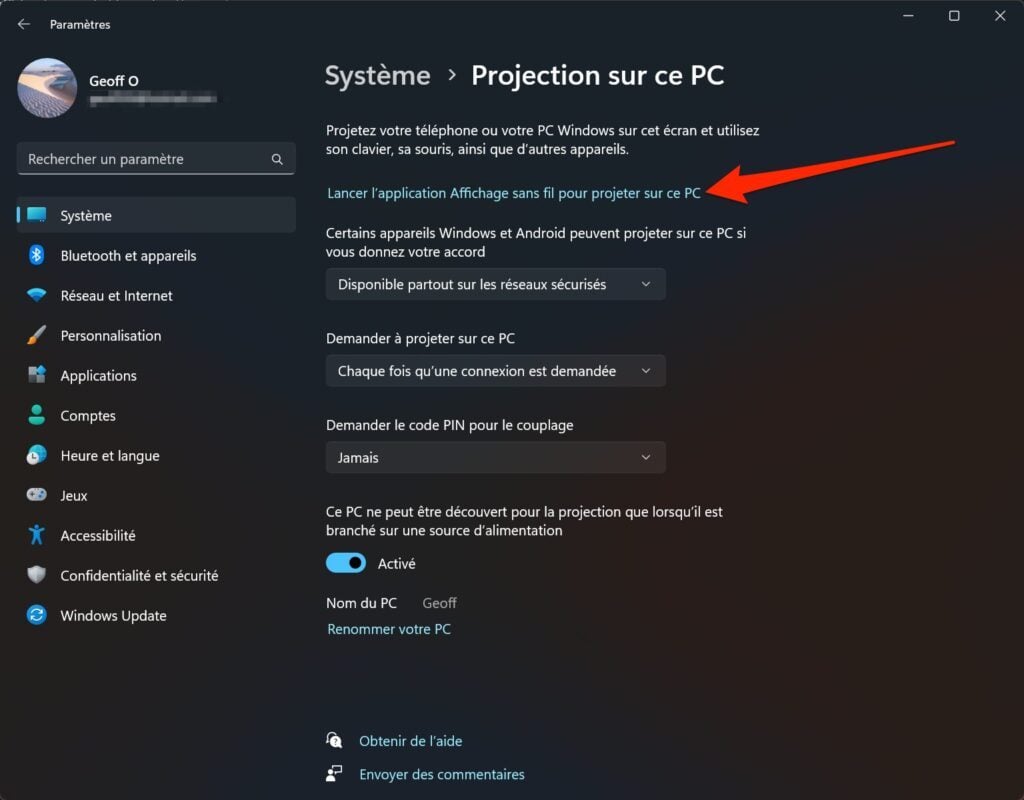 Windows 11 afficher l’écran de votre smartphone Android sur votre PC