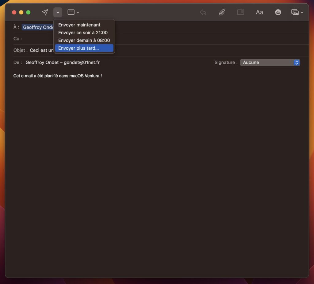 macOS Ventura Mail