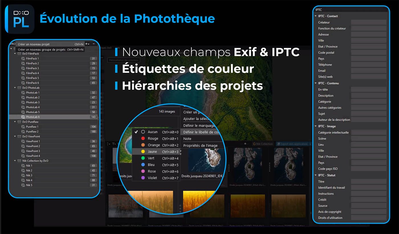 L'arrivée des champs IPTC vise à séduire les photographes qui versent leurs photos dans les banques d'images. 