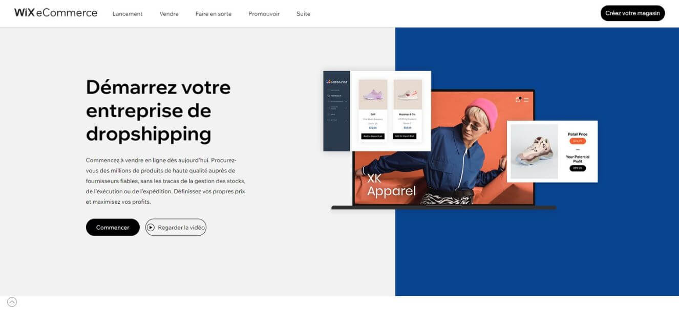 Dropshipping avec Wix