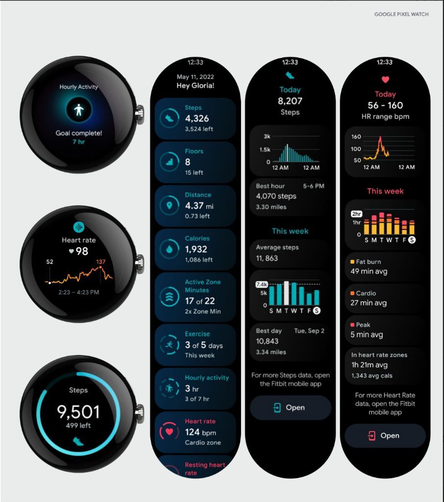 Pixel Watch : l'intégration de Fitbit