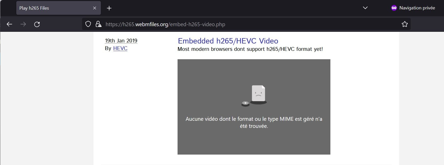 HEVC Firefox