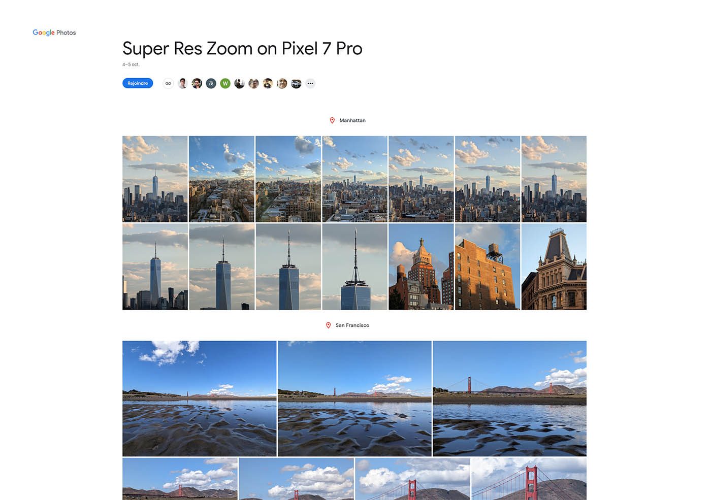 La première galerie des photos prises avec le Google Pixel 7 Pro