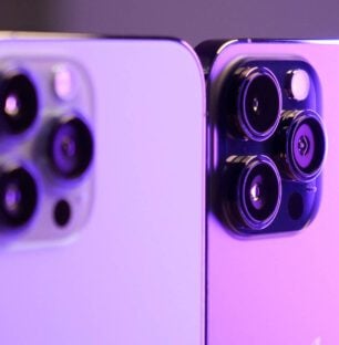 Les trois modules caméra de l'iPhone 14 pro
