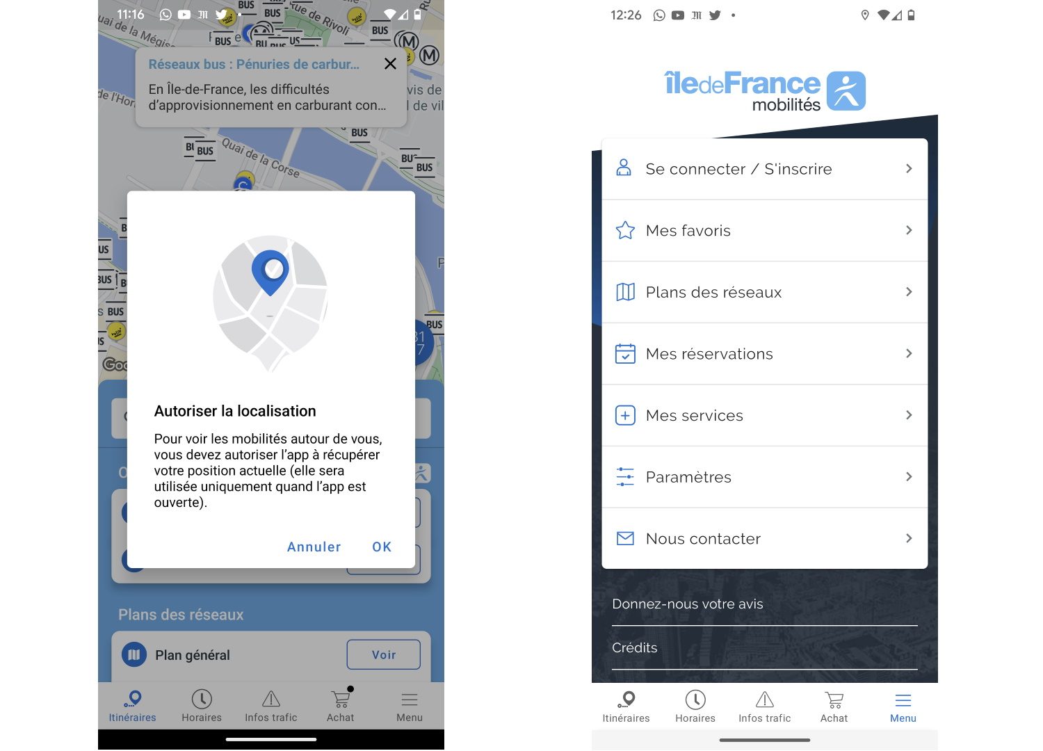 Ile de France Mobilités - App