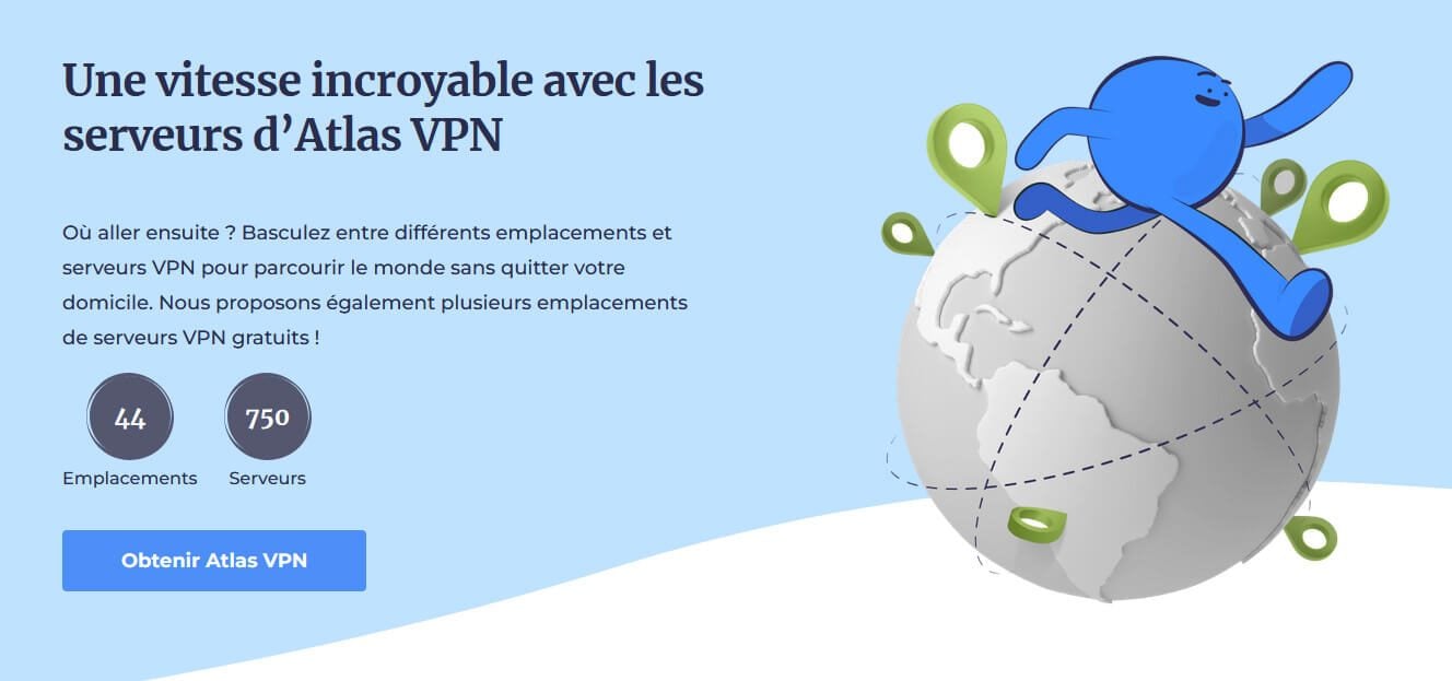 Serveurs Pays Atlas VPN