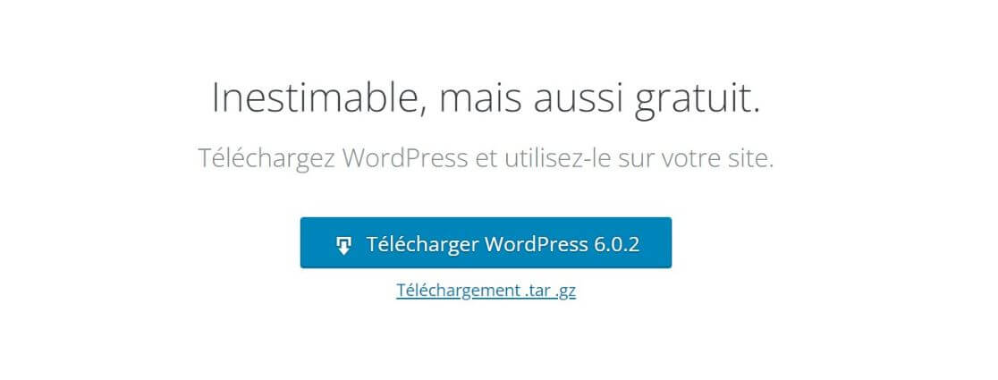 Téléchargement WordPress