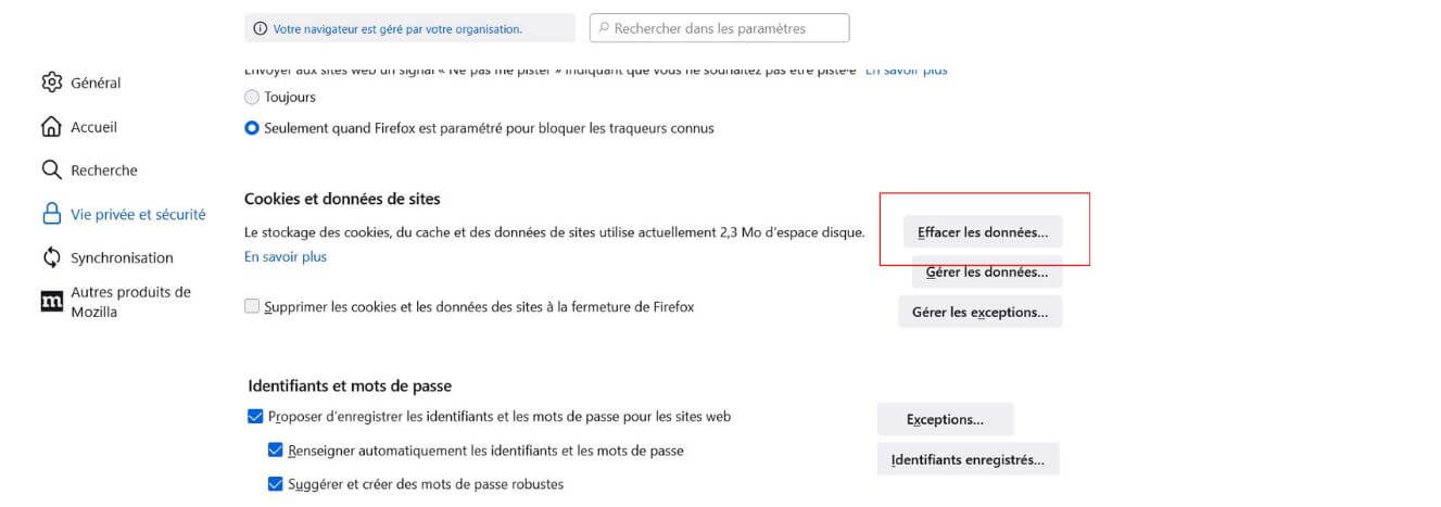 Vider le cache avec Mozilla Firefox