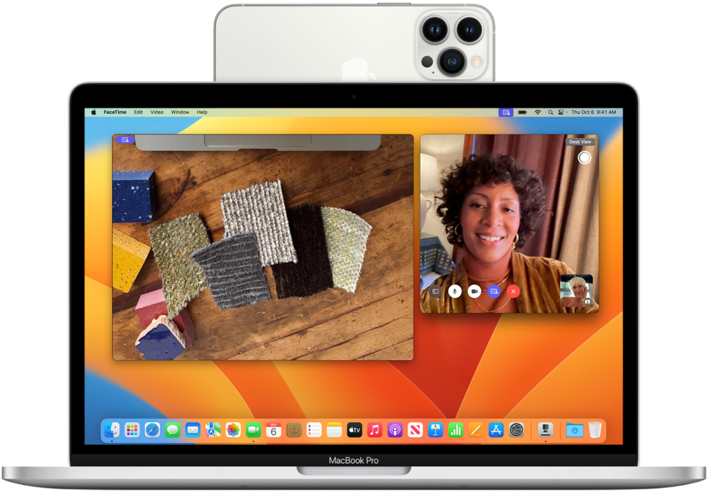 macOS Ventura appareil photo continuité webcam iPhone
