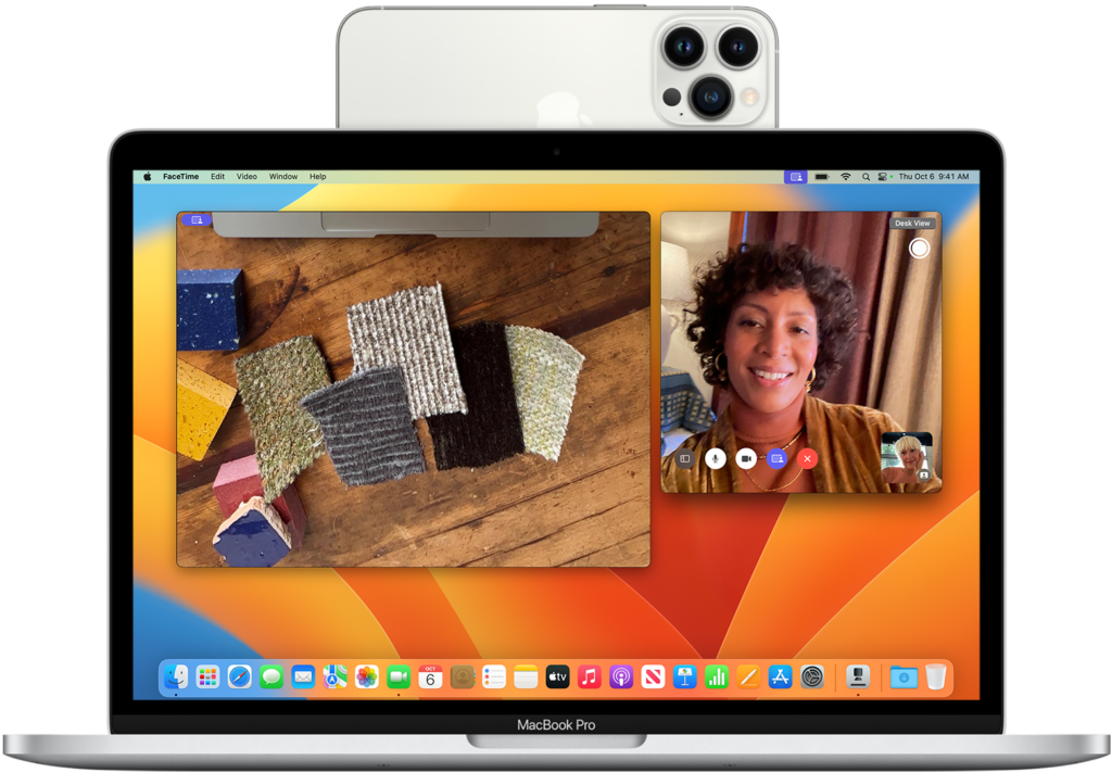 macOS Ventura appareil photo continuité webcam iPhone