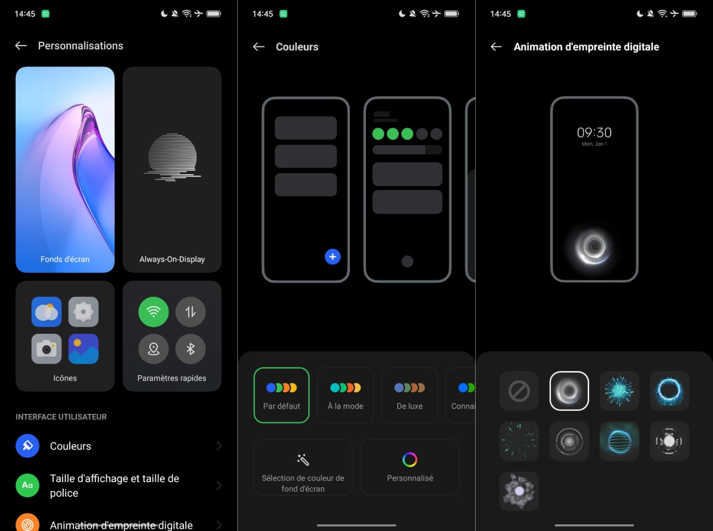 personnalisation interface color os oppo