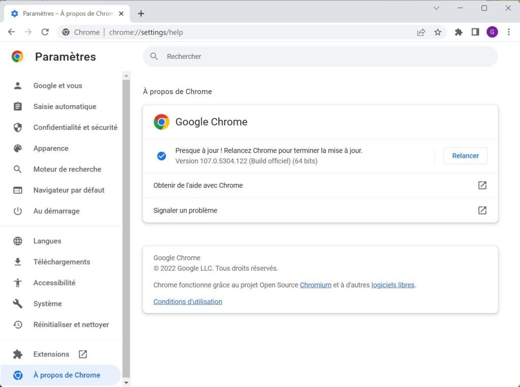 Google Chrome activer le mode économie d’énergie caché 