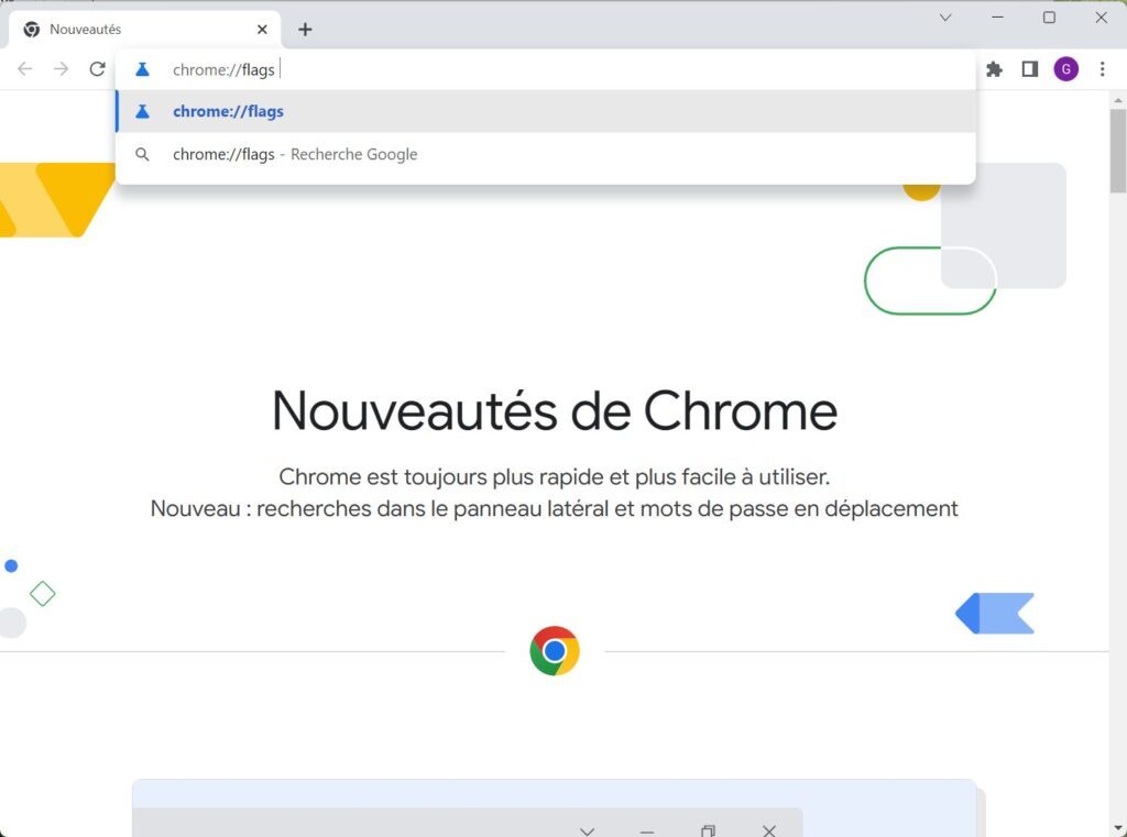 Google Chrome activer le mode économie d’énergie caché 