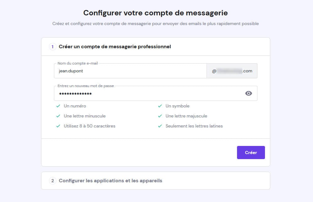 Création adresse mail professionnelle gratuite