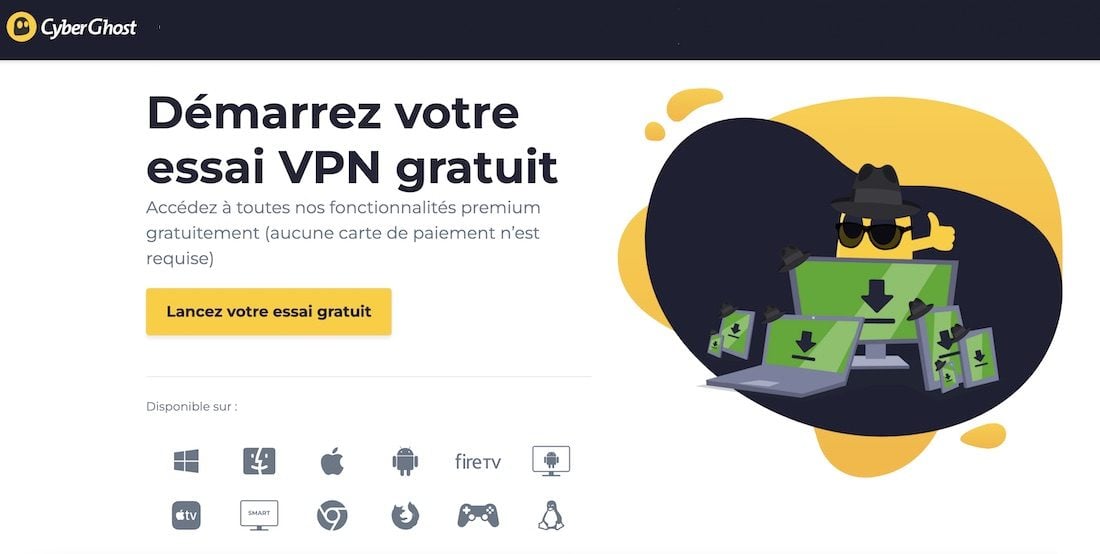 Cyberghost-VPN Gratuit-France