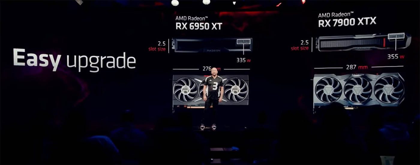Dimensions des nouvelles Radeon RX 7900 XTX