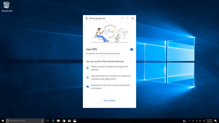 Google One VPN Windows