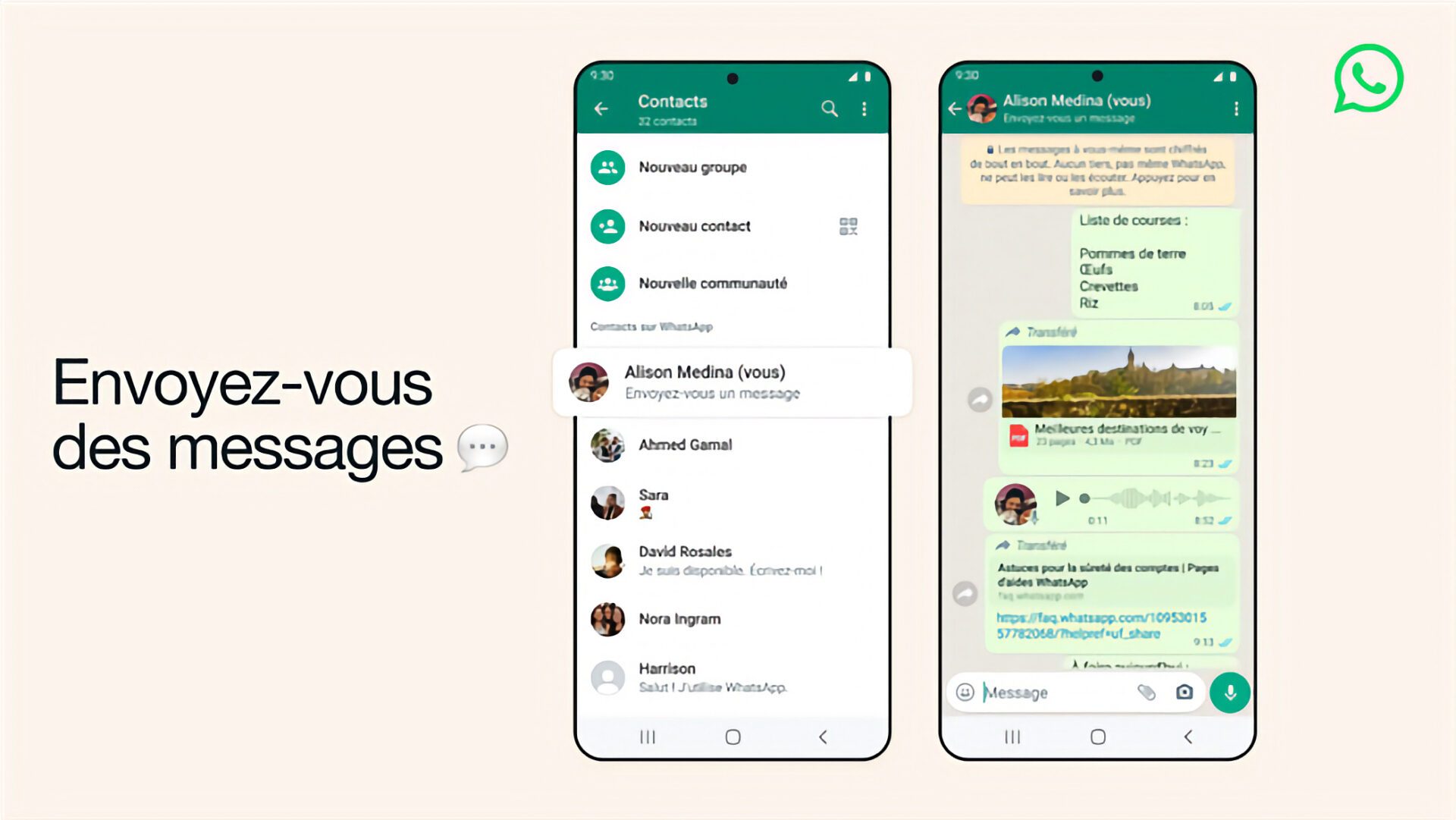 WhatsApp auto envoi de message