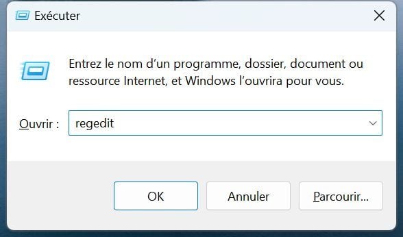 Windows regedit