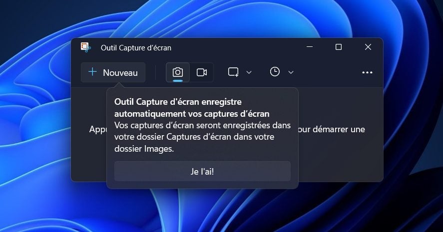 Installer outil capture d'écran