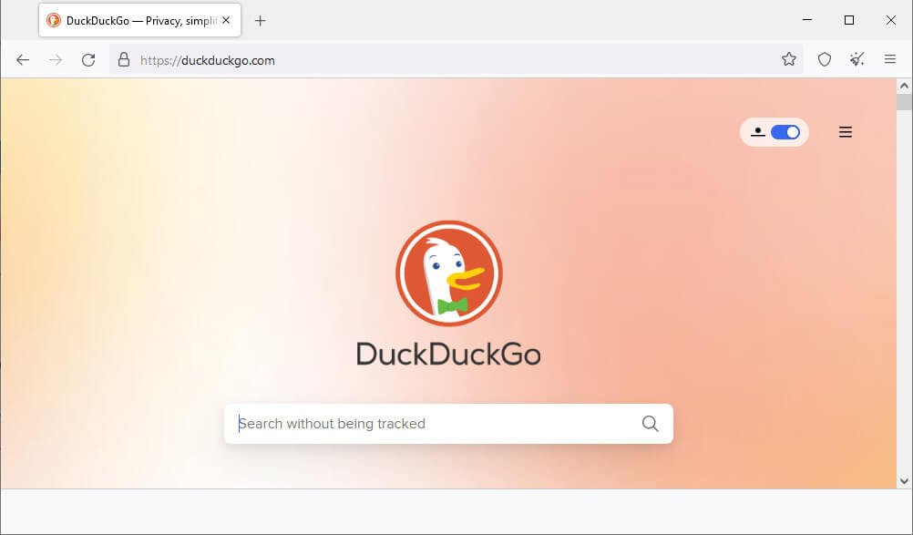 Moteur recherche DuckDuckGo Dark Web