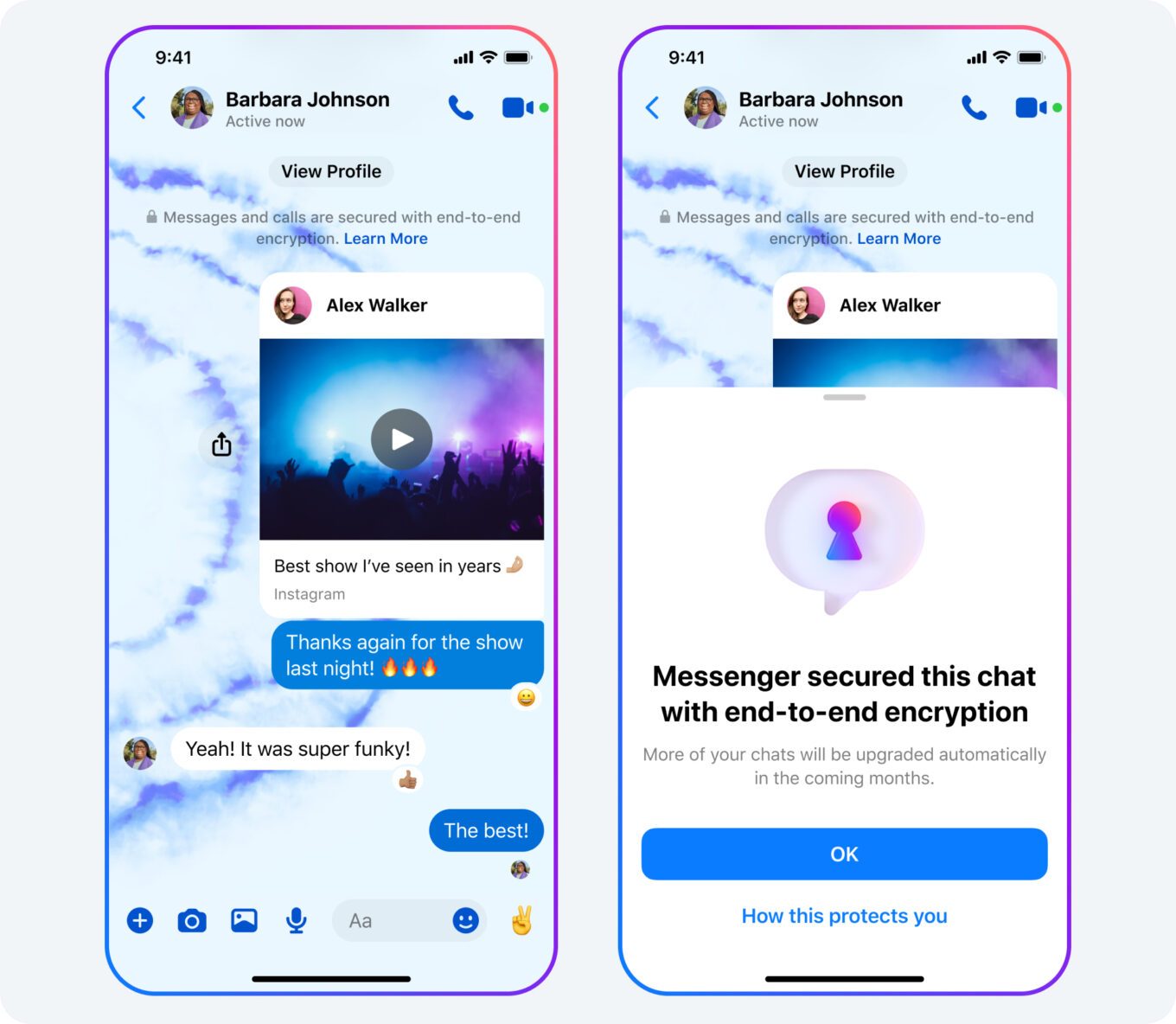 Messenger chiffrement de bout en bout par défaut