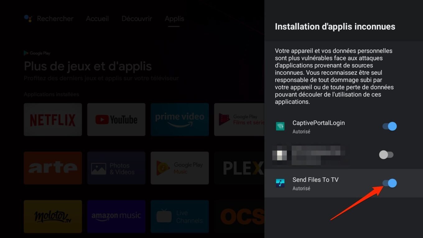 Sideload APK Android TV