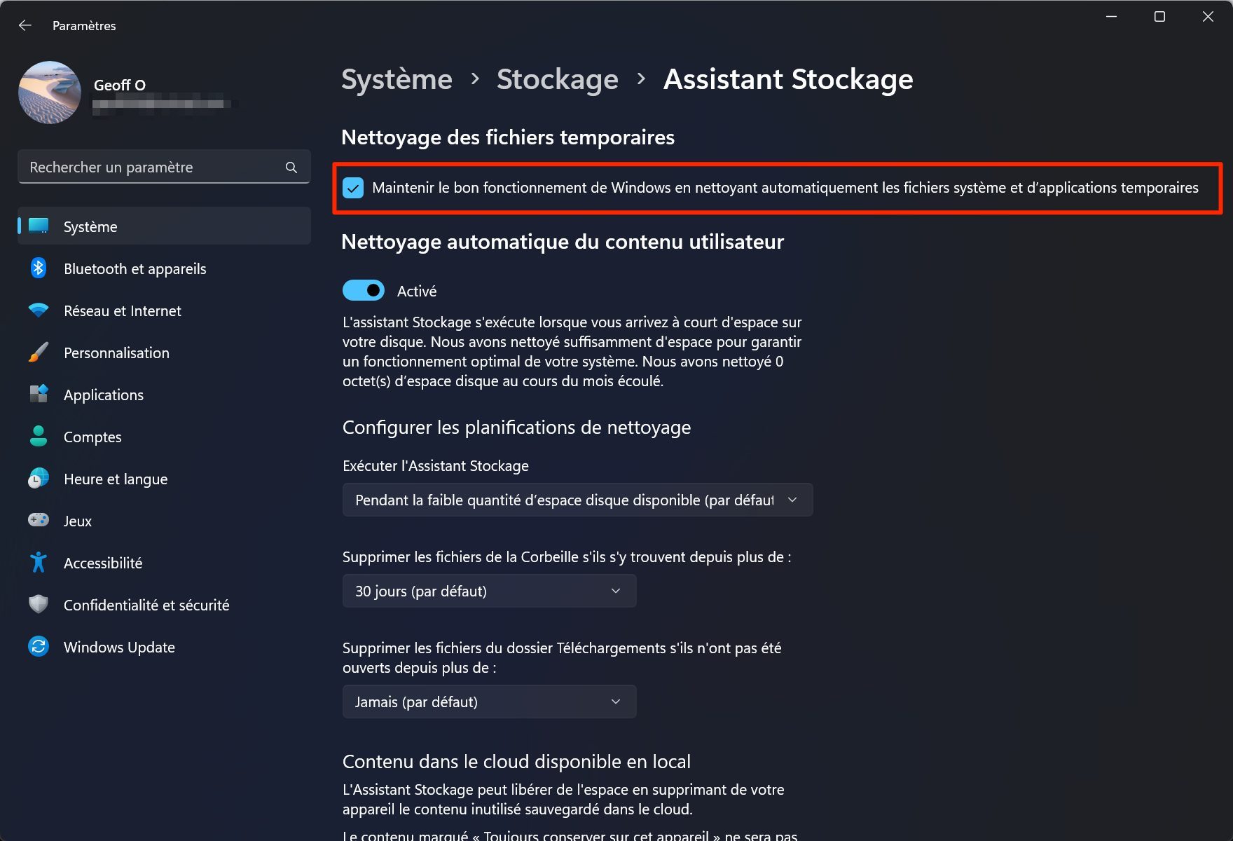 Windows 11 : comment libérer automatiquement de l’espace sur votre PC