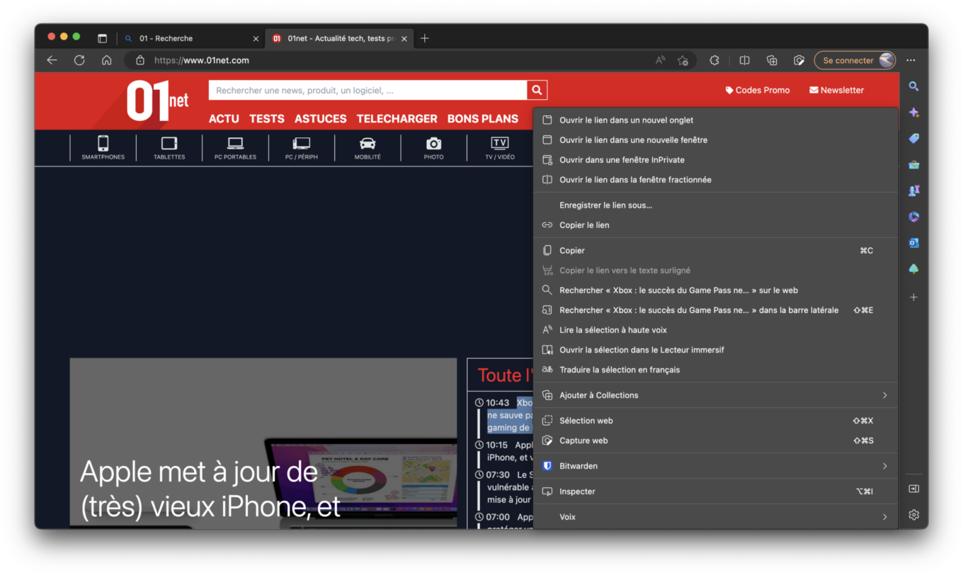 Microsoft Edge Split Screen