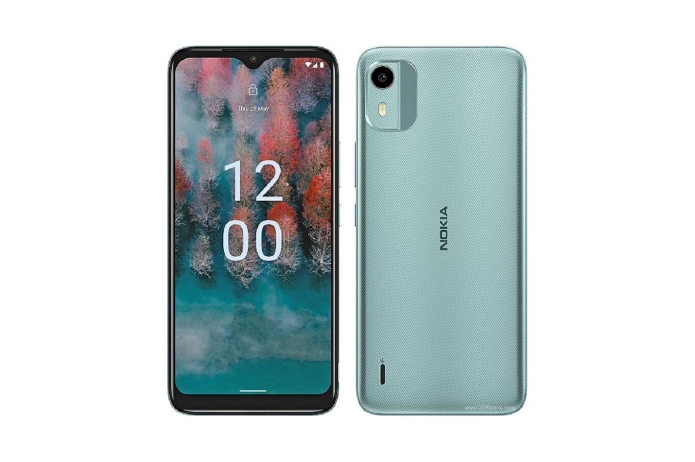 Topme Estuche de Cuero para Nokia C12 (6.3 Inches), [ Funda para Teléfono Estilo Patrón de Gato y árbol] - Azul