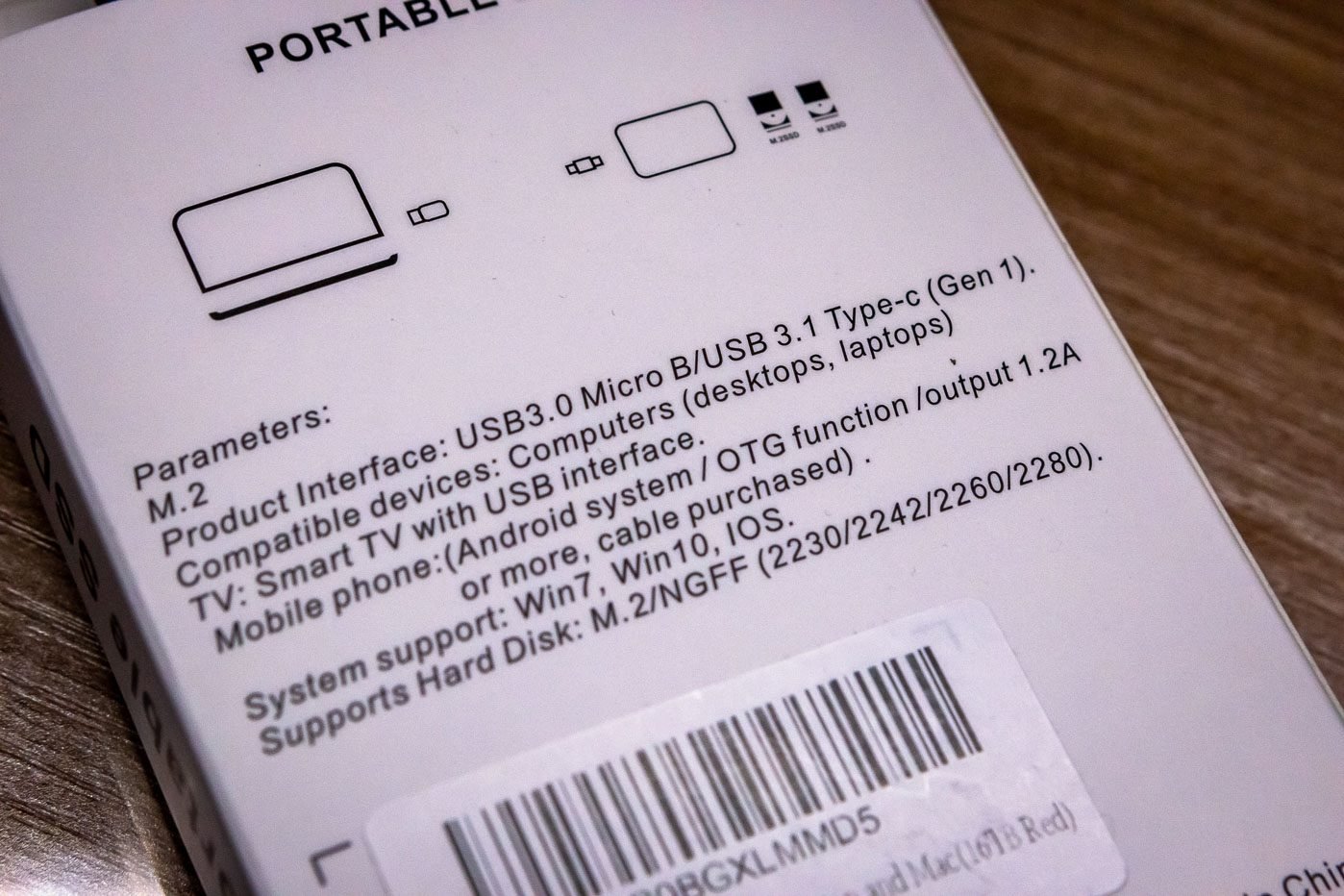 Faux SSD Amazon : boîte