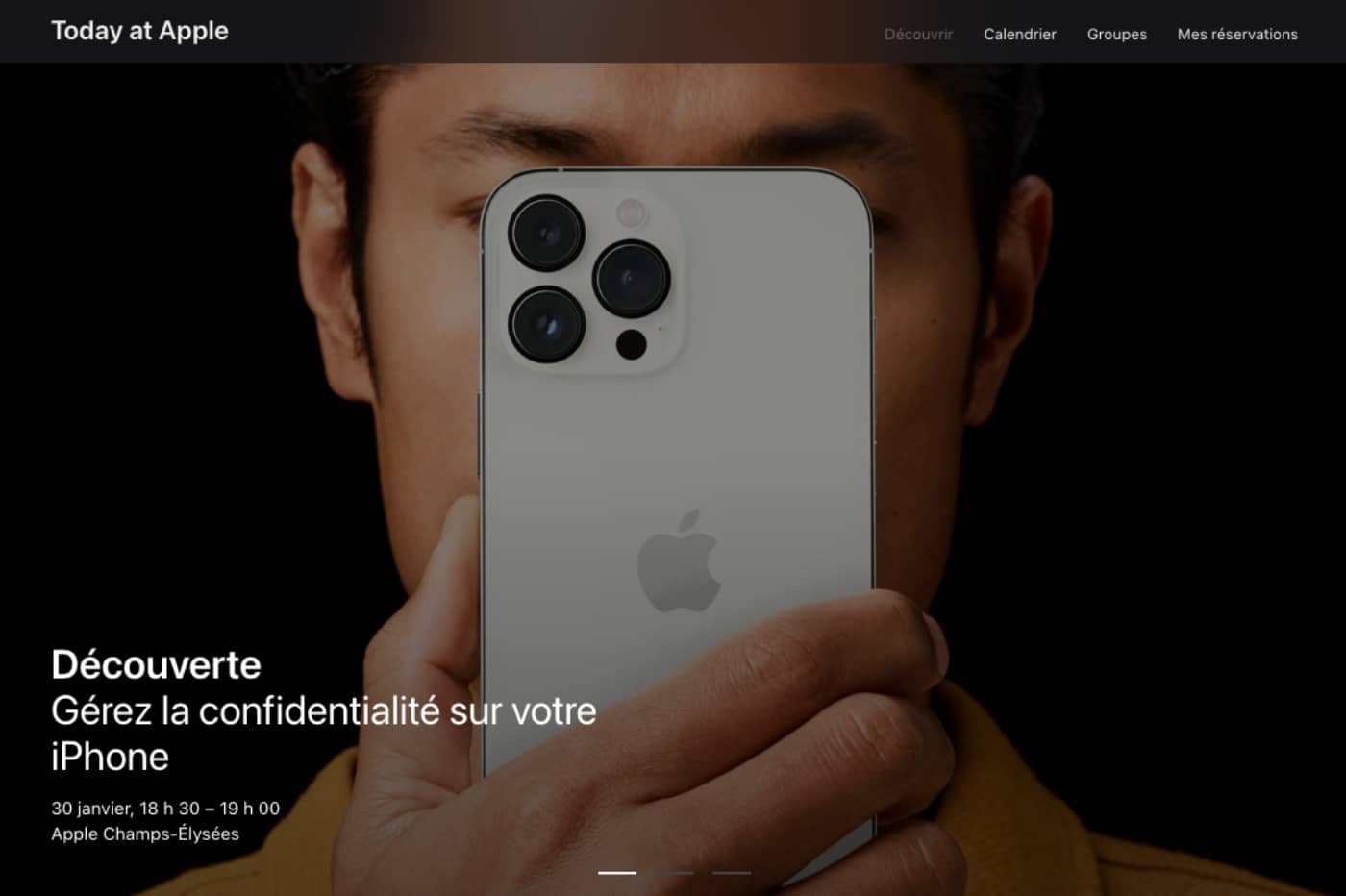 "Gérez la confidentialité de votre iPhone" : la nouvelle séance Today at Apple pour apprendre à protéger votre vie privée.