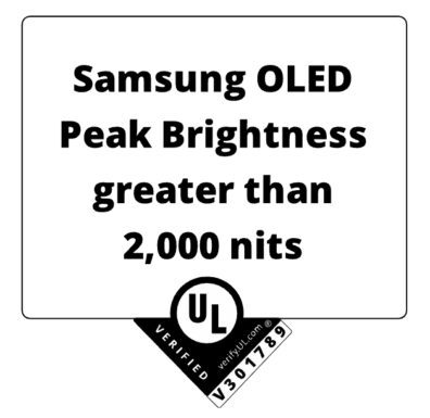 certification ecran samsung oled udr 2000