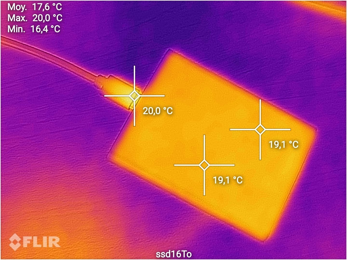 Empreinte thermique faux SSD