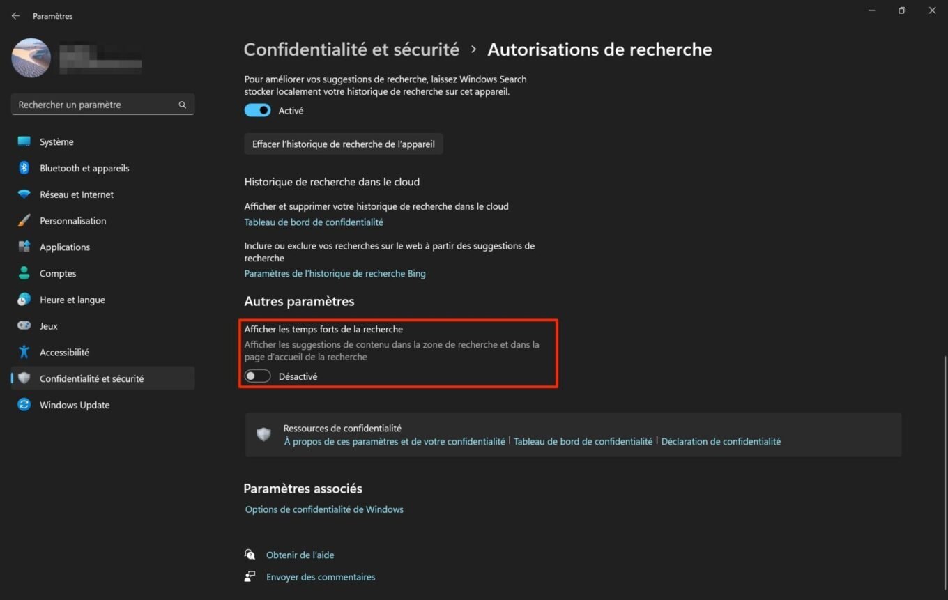 Windows 11 télémétrie