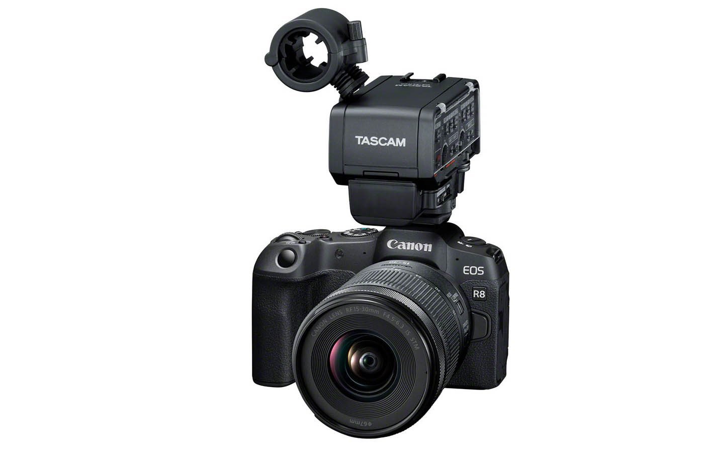 Canon EOS R8 et enregistreur Tascam