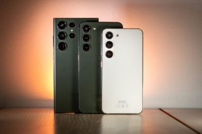 La famille Samsung galaxy S23 de dos