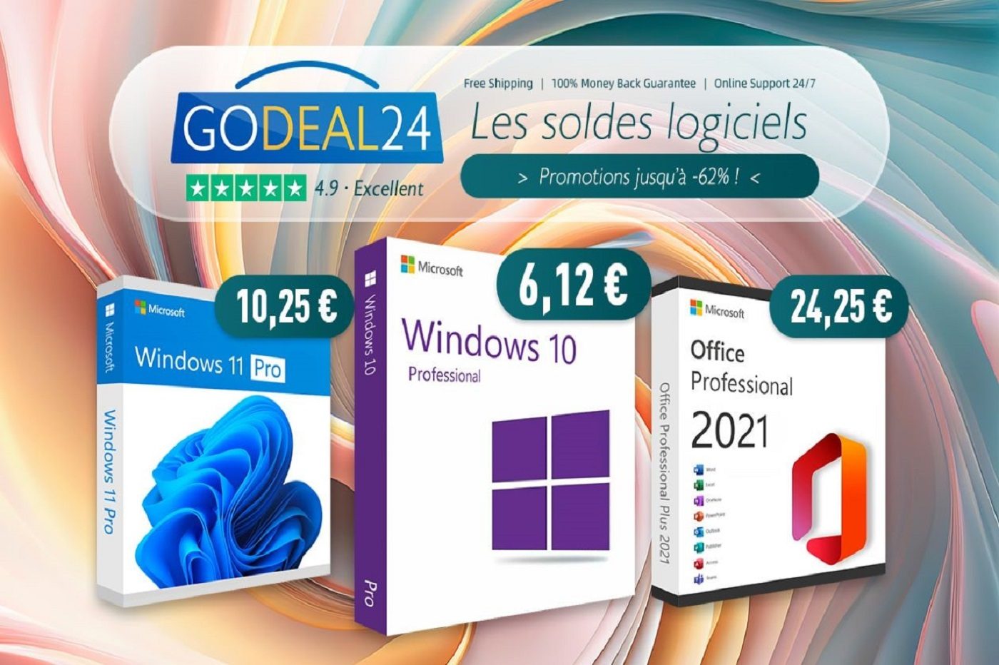 Vente flash Godeal24 : Profitez de Microsoft Office 2021 Pro et Windows 10 à des prix sacrifiés