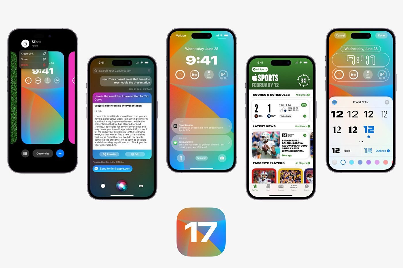 Les nouveautés de l'écran verrouillé pour iPadOS 17 et iOS 17