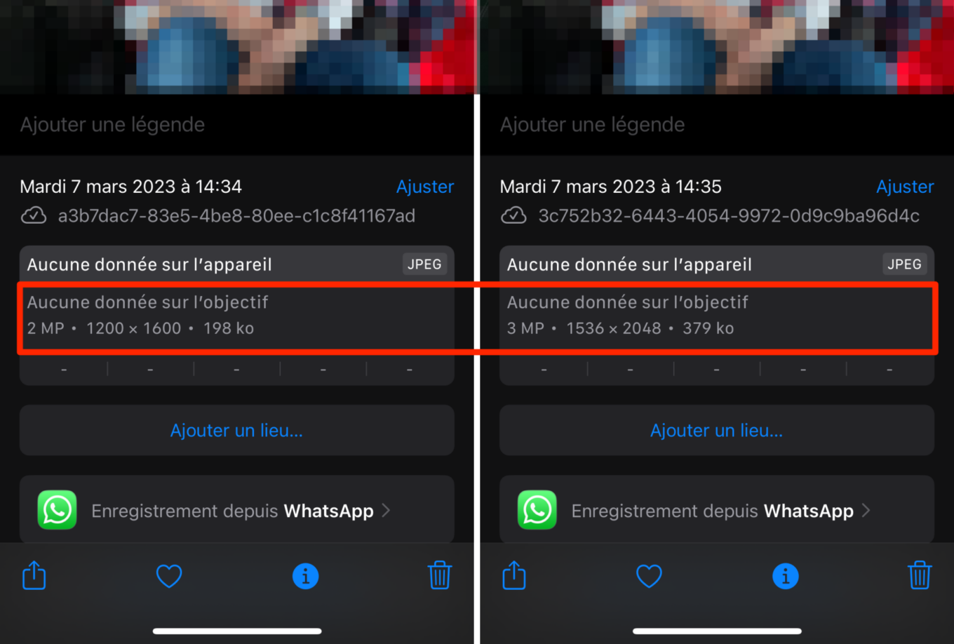 WhatsApp photo qualité optimale