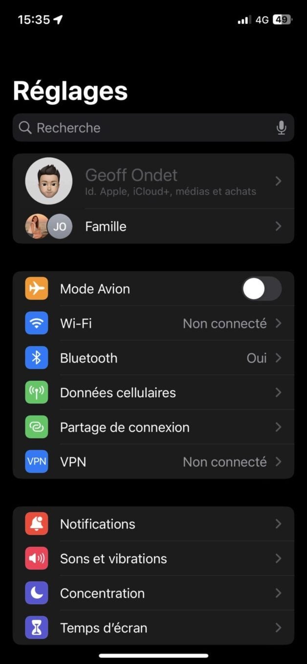 Verrouiller iCloud Temps d'écran